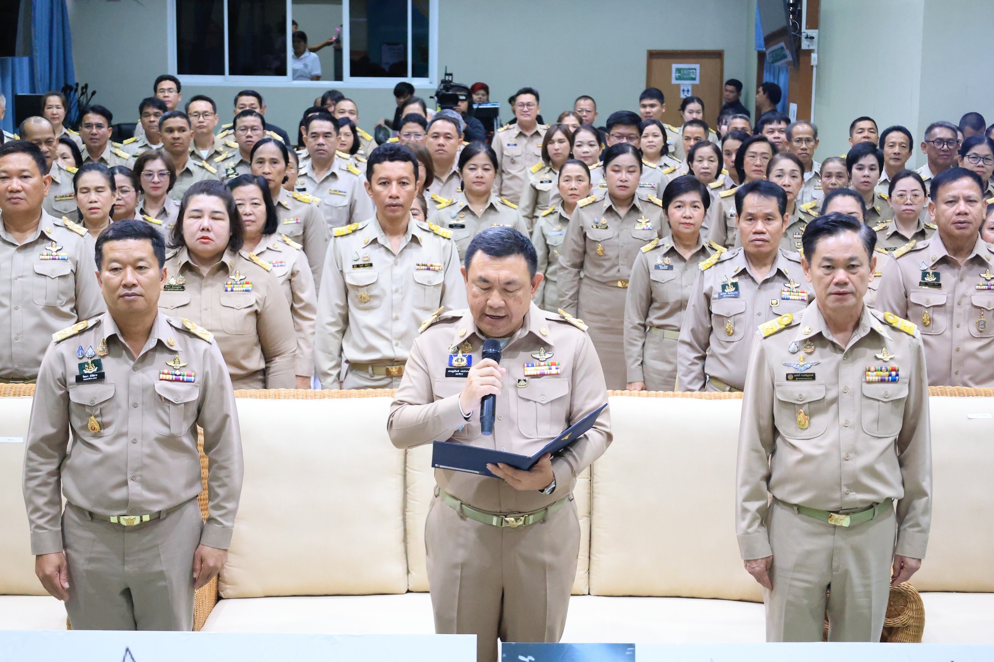 title - เลขาธิการ ส.ป.ก. นำทีมผู้บริหาร และเจ้าหน้าที่ ส.ป.ก. ประกาศเจตนารมณ์ตามนโยบาย No Gift Policy( วันที่ 6 มีนาคม 2569)